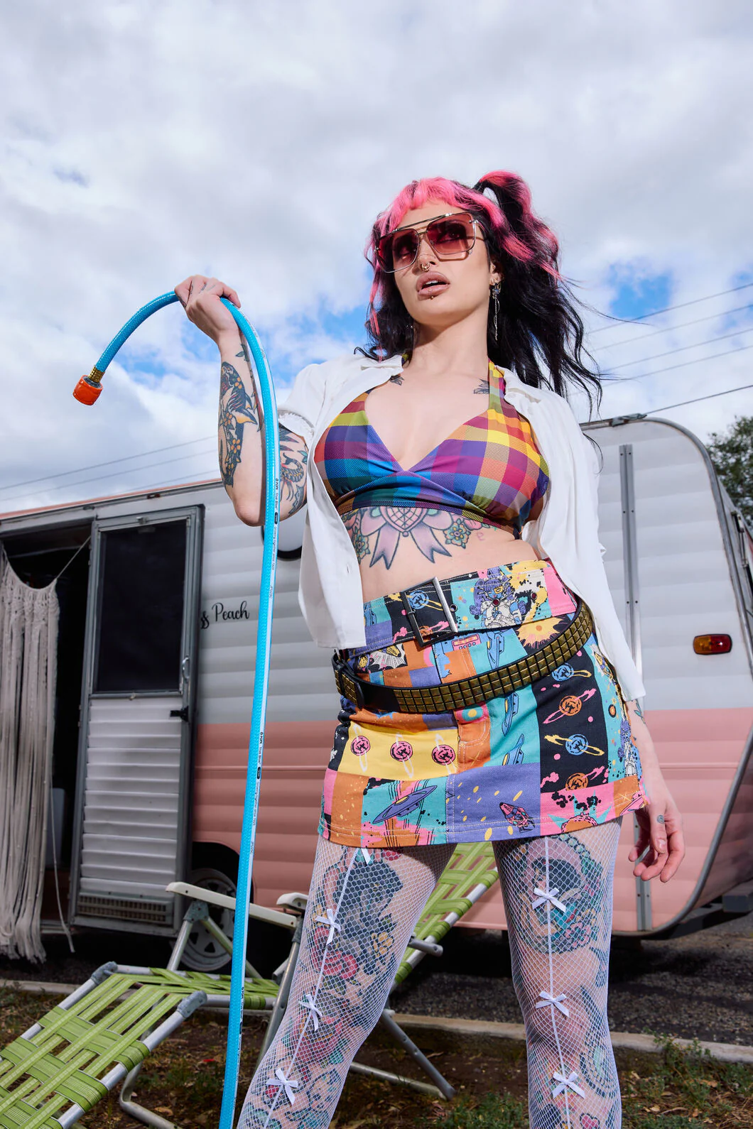 Galactic Print Micro Skort