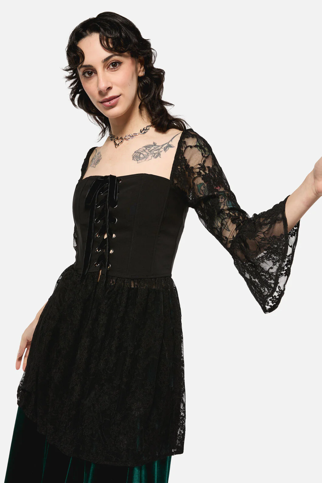 Keeper Of The Woods Lace Corset Top