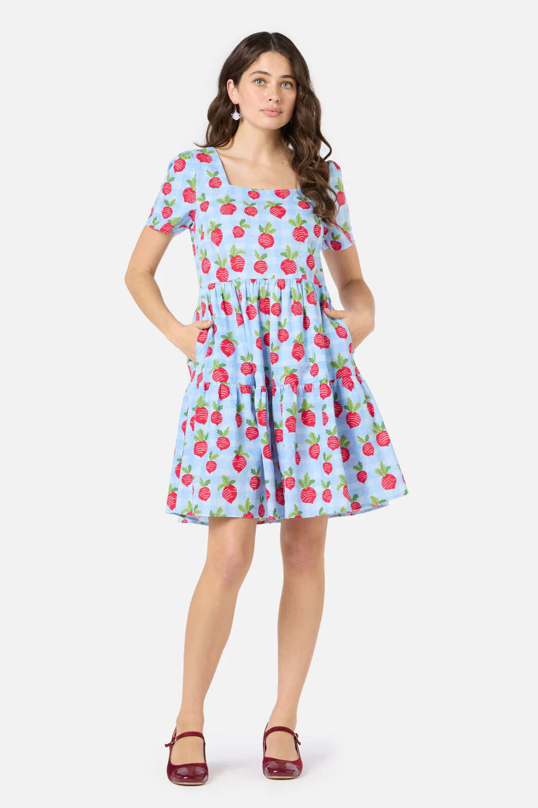 Radish Picnic Smock Dress