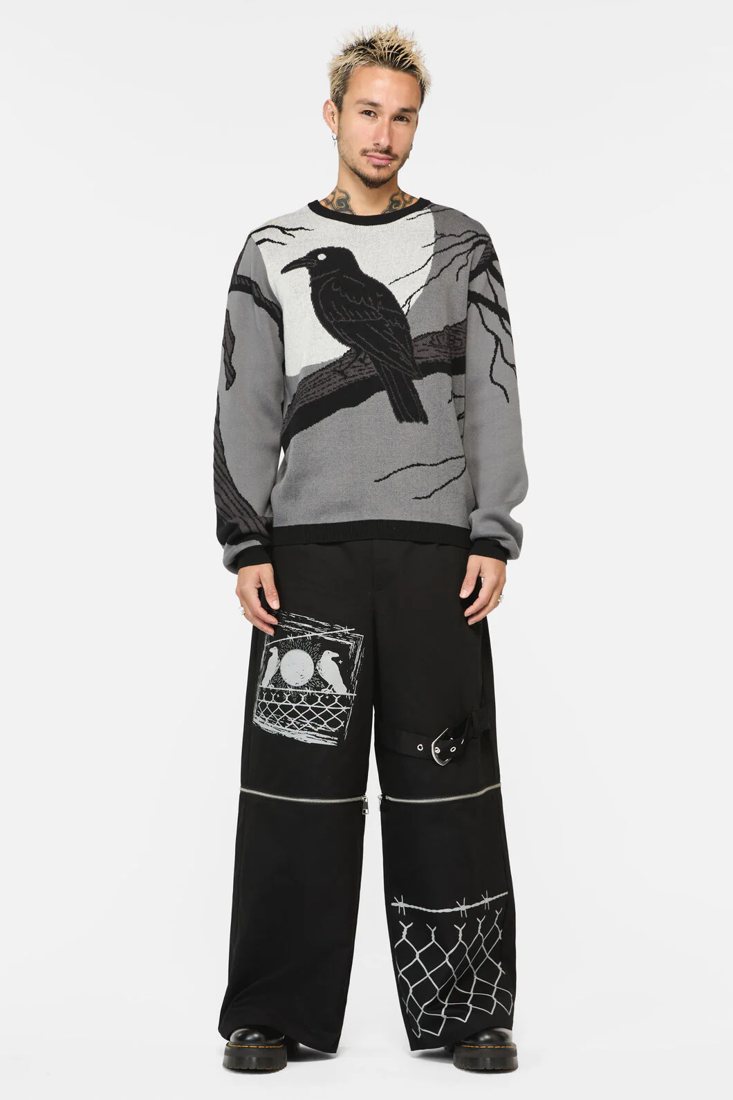 Apollo Crow Scene Knit Jumper