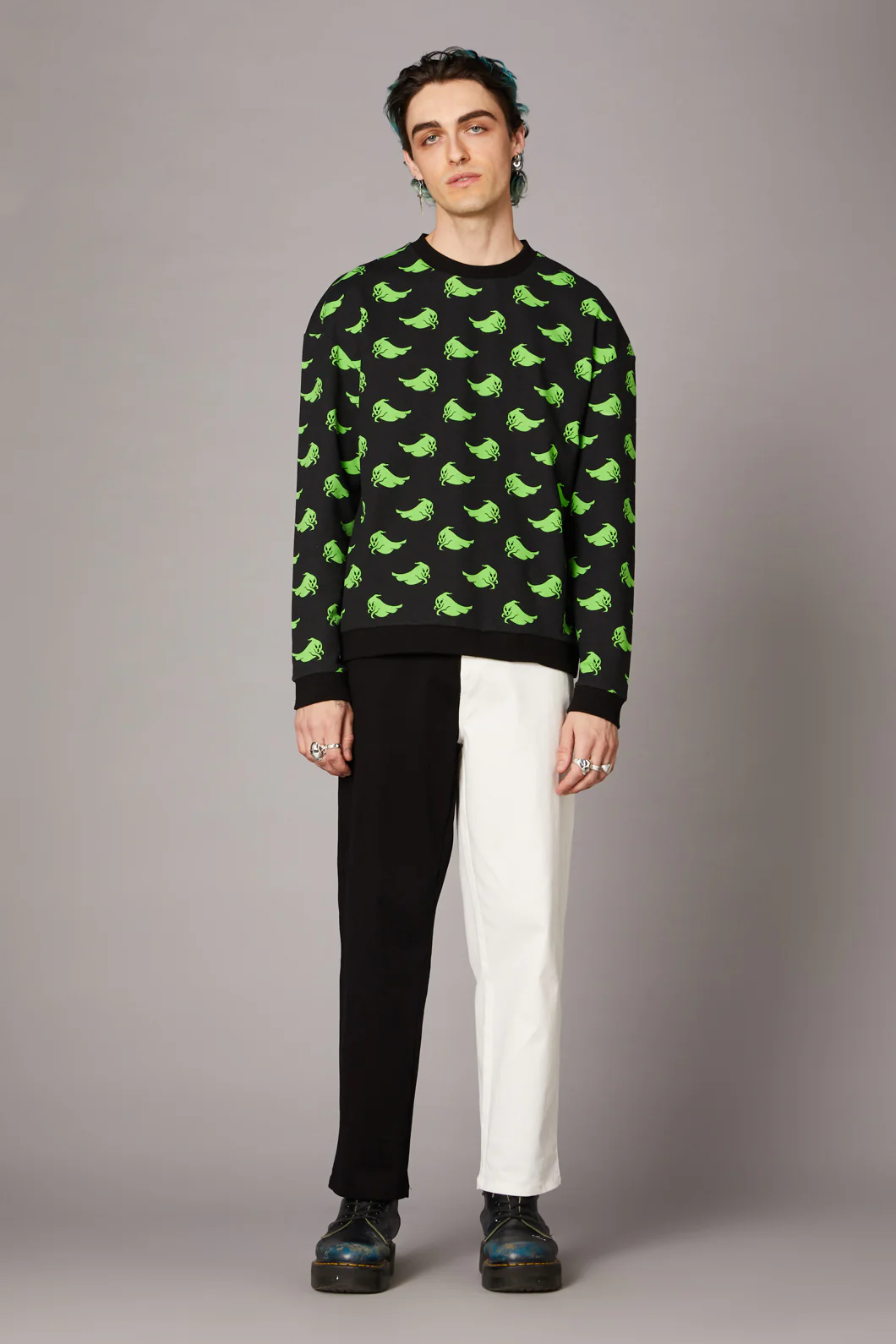 Green Ghost Goth Sweater