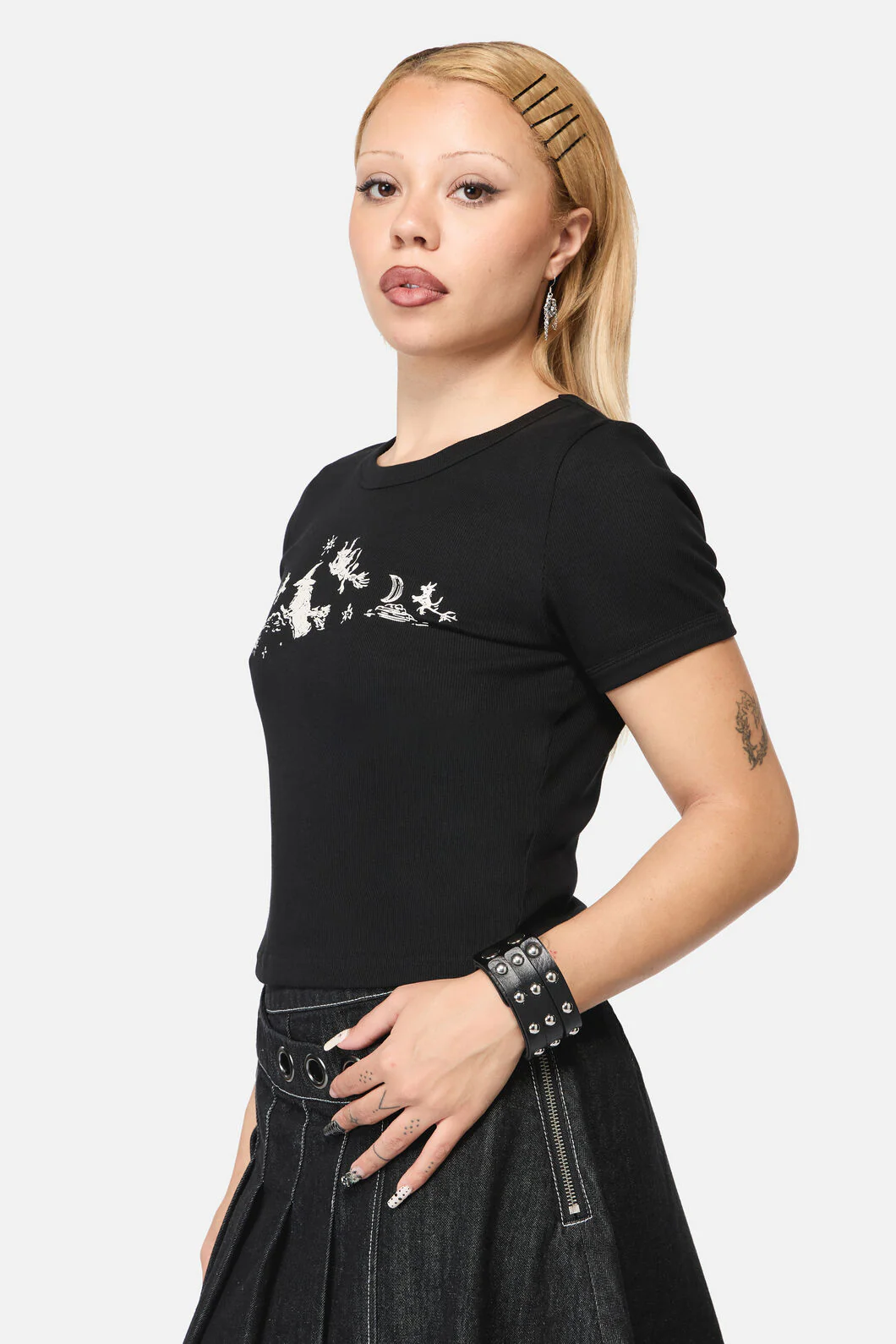 Marianne Crop Print Tee