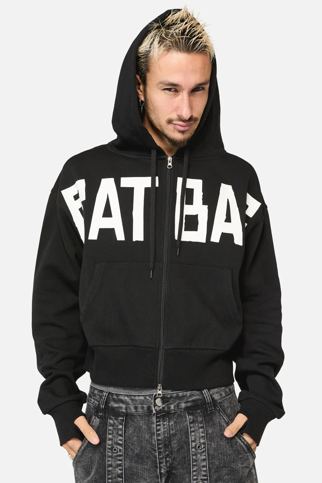 Ratbag Crop Grunge Hoodie