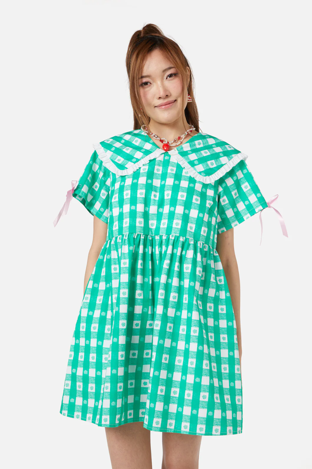 Crush On U Gingham Babydoll Dress