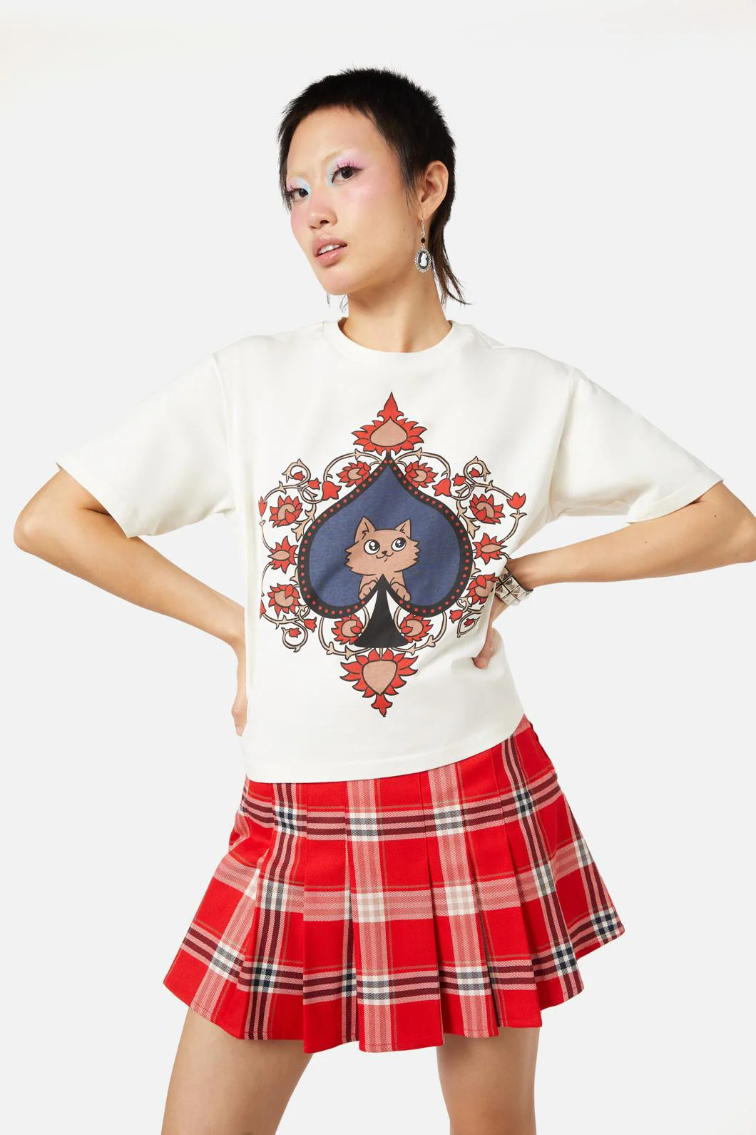 Queen Of Cats Placement Tee