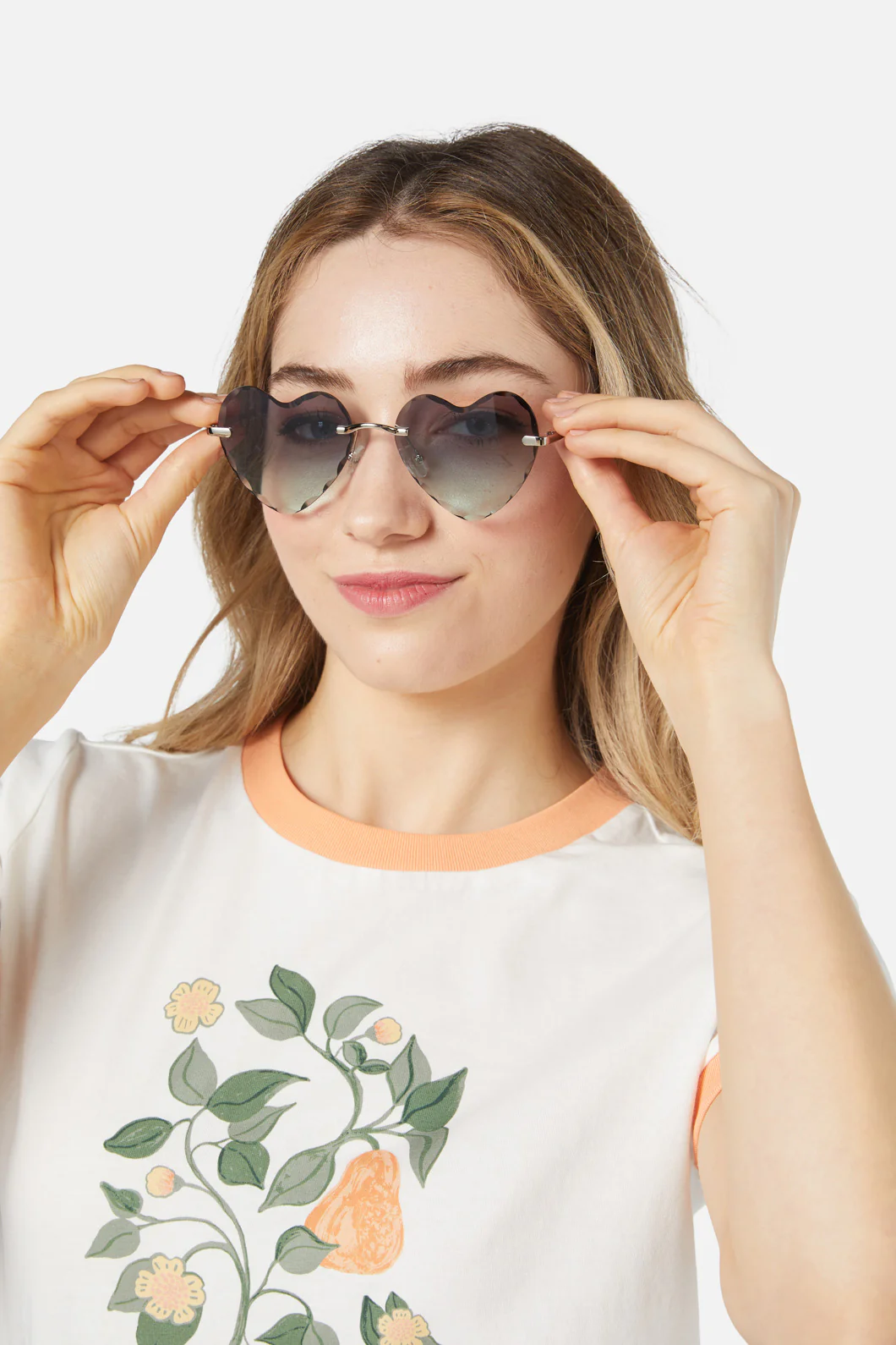 Green Fade Heart Sunglasses