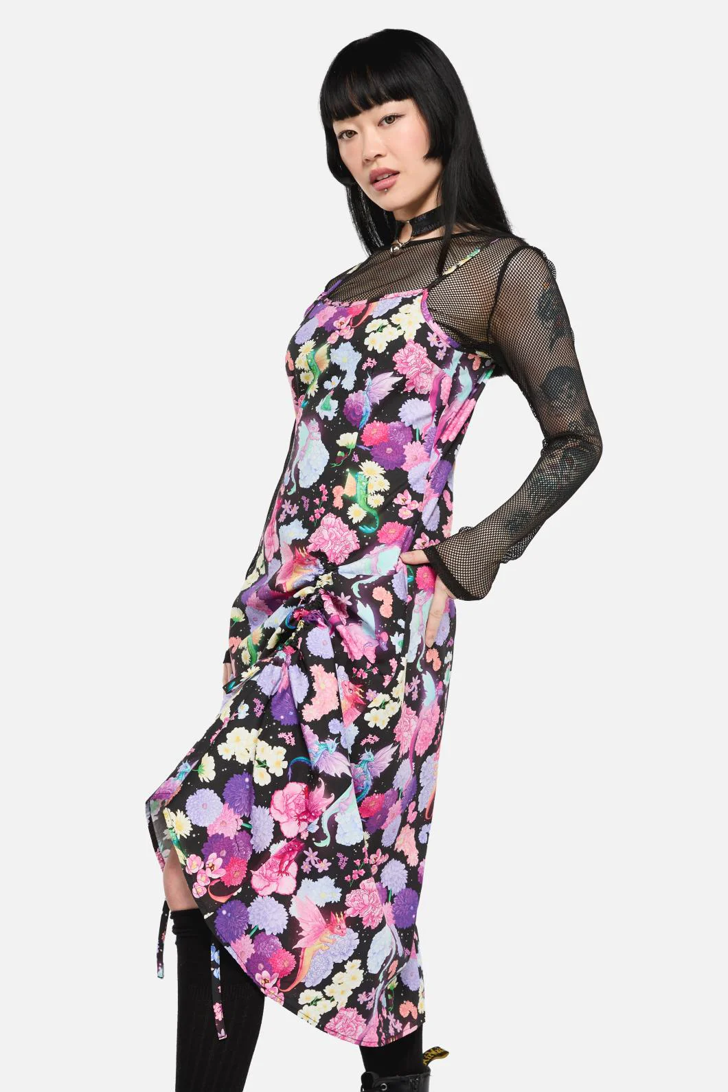 Dragons Grove Drawstring Slip Dress