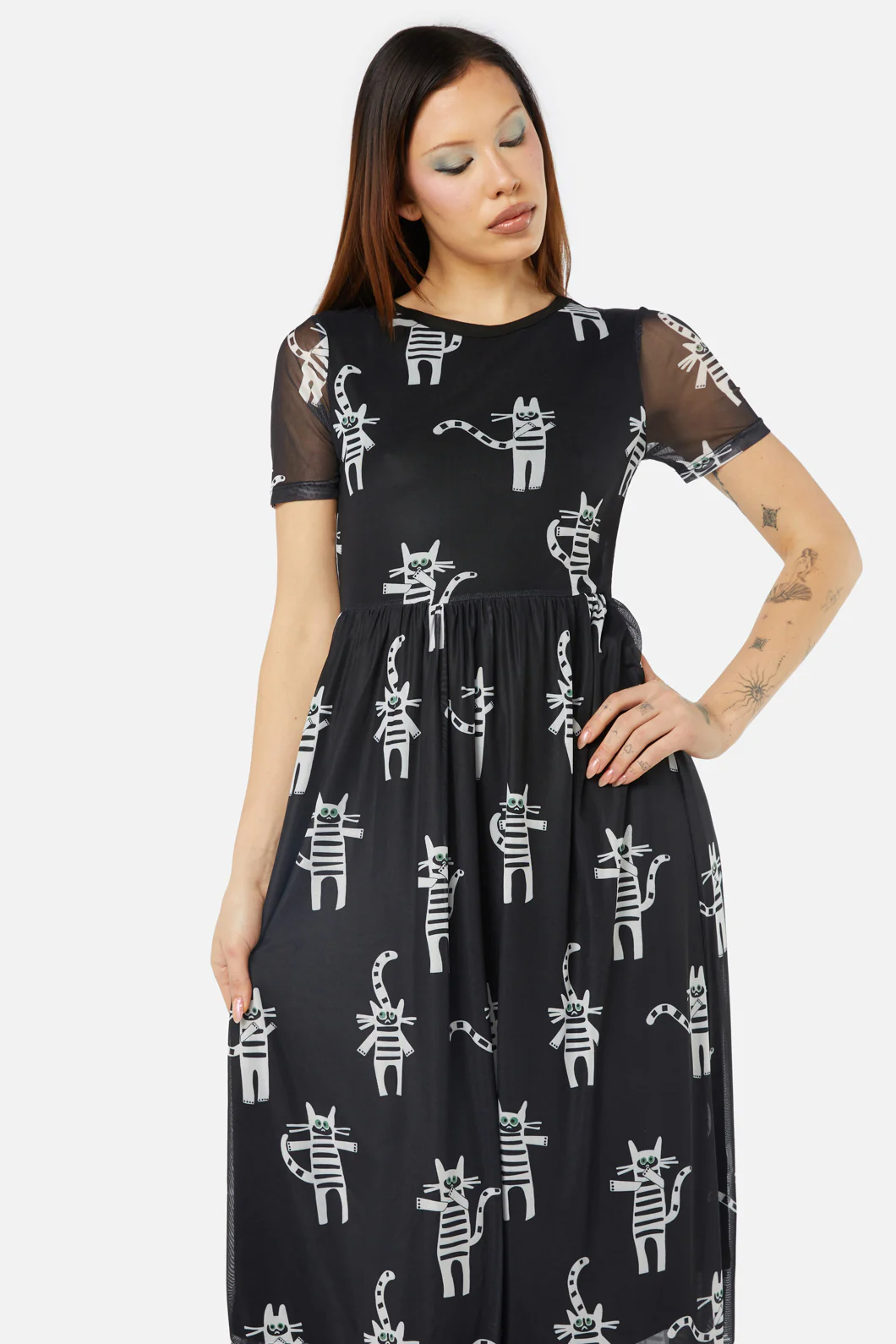 Peculiar Puss Mesh Dress