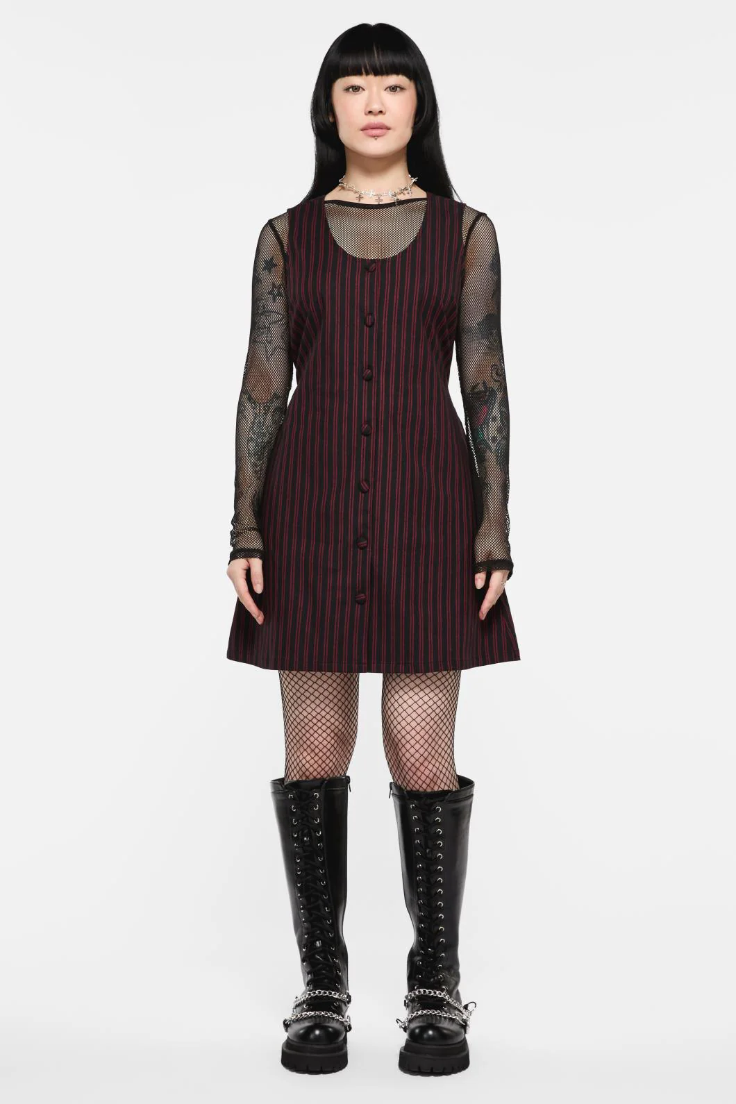 Undead Pinstripe Pinafore