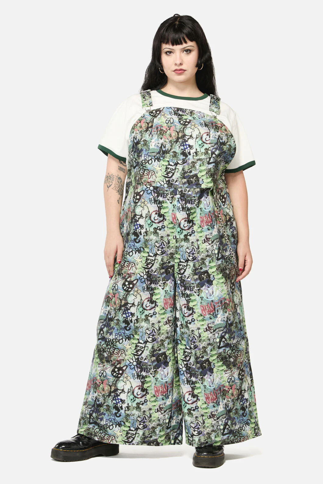 Curve Laneway Print Drill Overalls