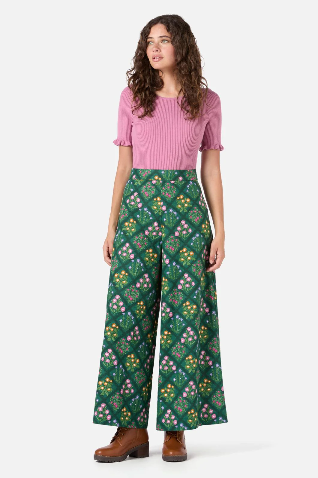 Lattice Floral Culotte