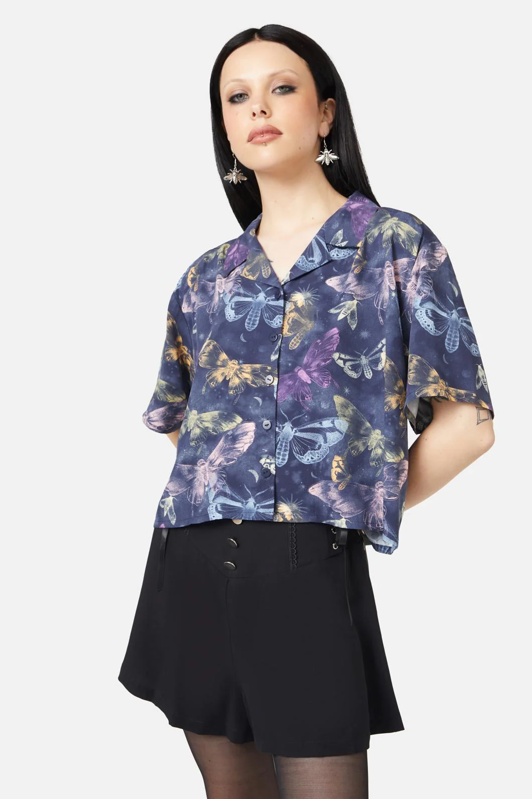 Lunar Moth Print Blouse