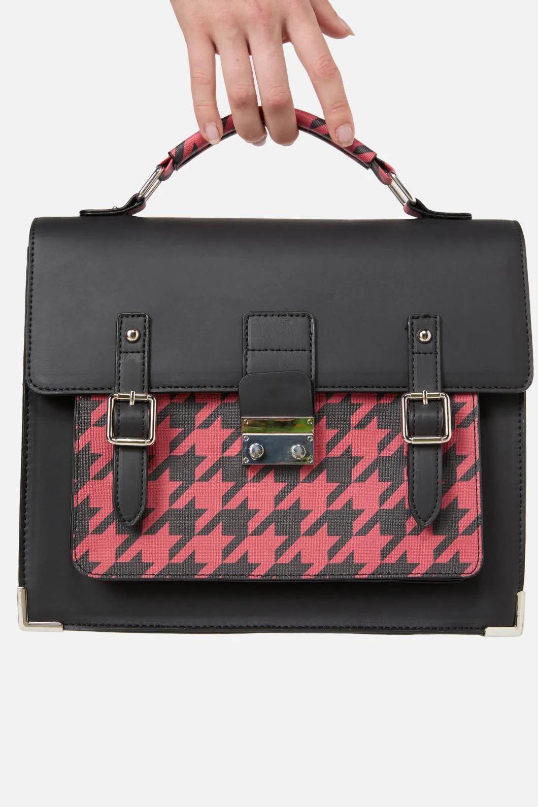 Virtue Houndstooth Satchel