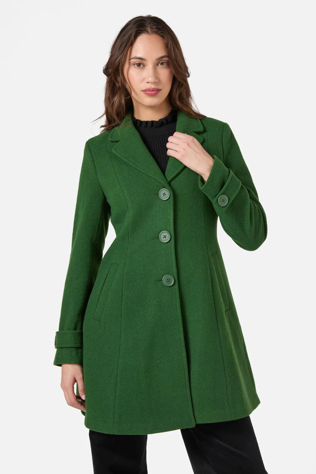Mabel A-Line Wool Blend Coat