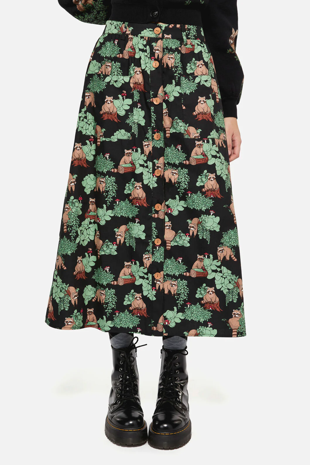 Haus Of Raccon Print Skirt