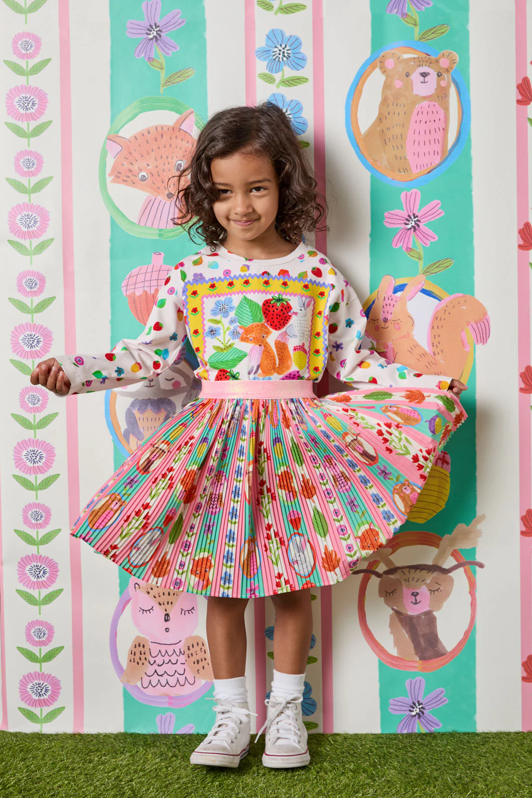 Woodland Kids Pleat Skirt