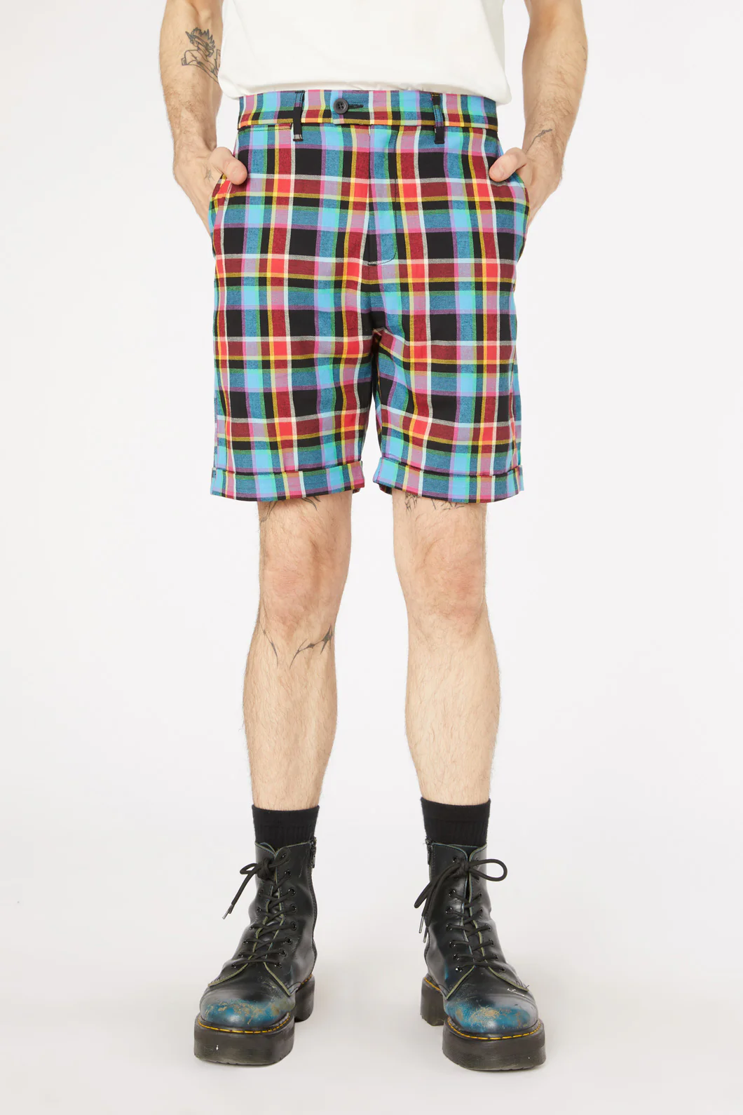 Rainbow Tartan Twill Short