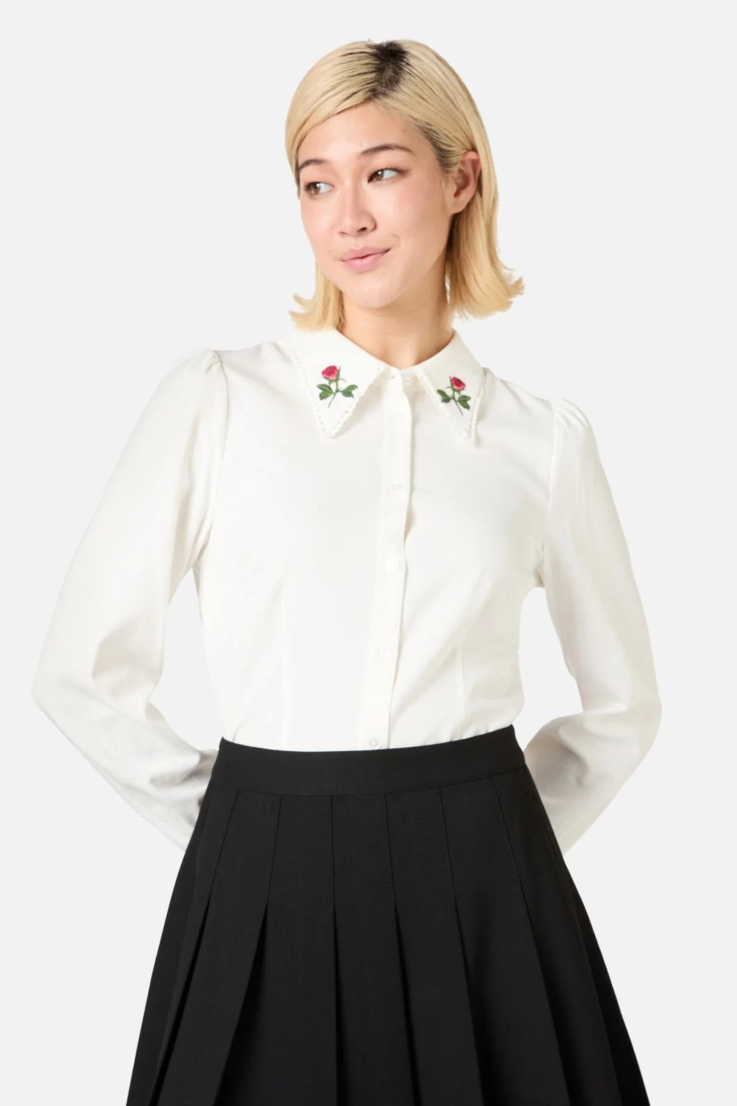 Rose Bud Embroidered Blouse