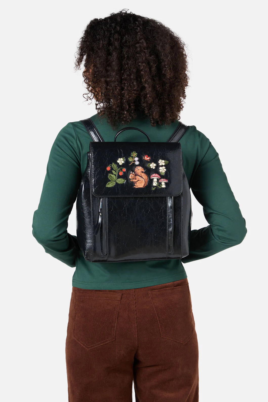 Squirrel Embroidered Backpack