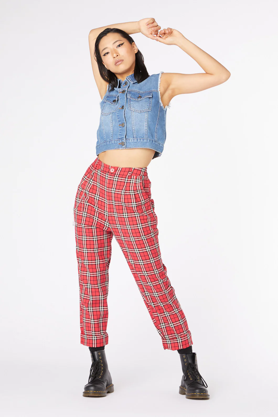 Nah Tartan Straight Leg Pant