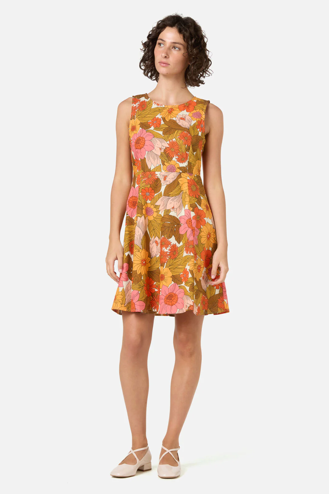 Nellie 70'S Floral Mini Dress