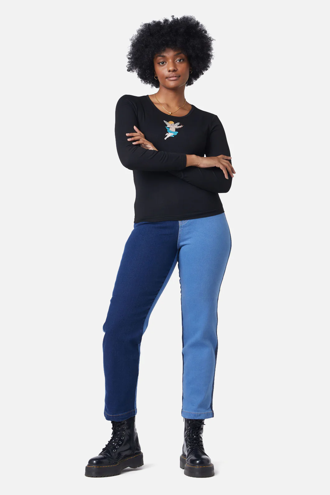 Embroidered Cherub Top