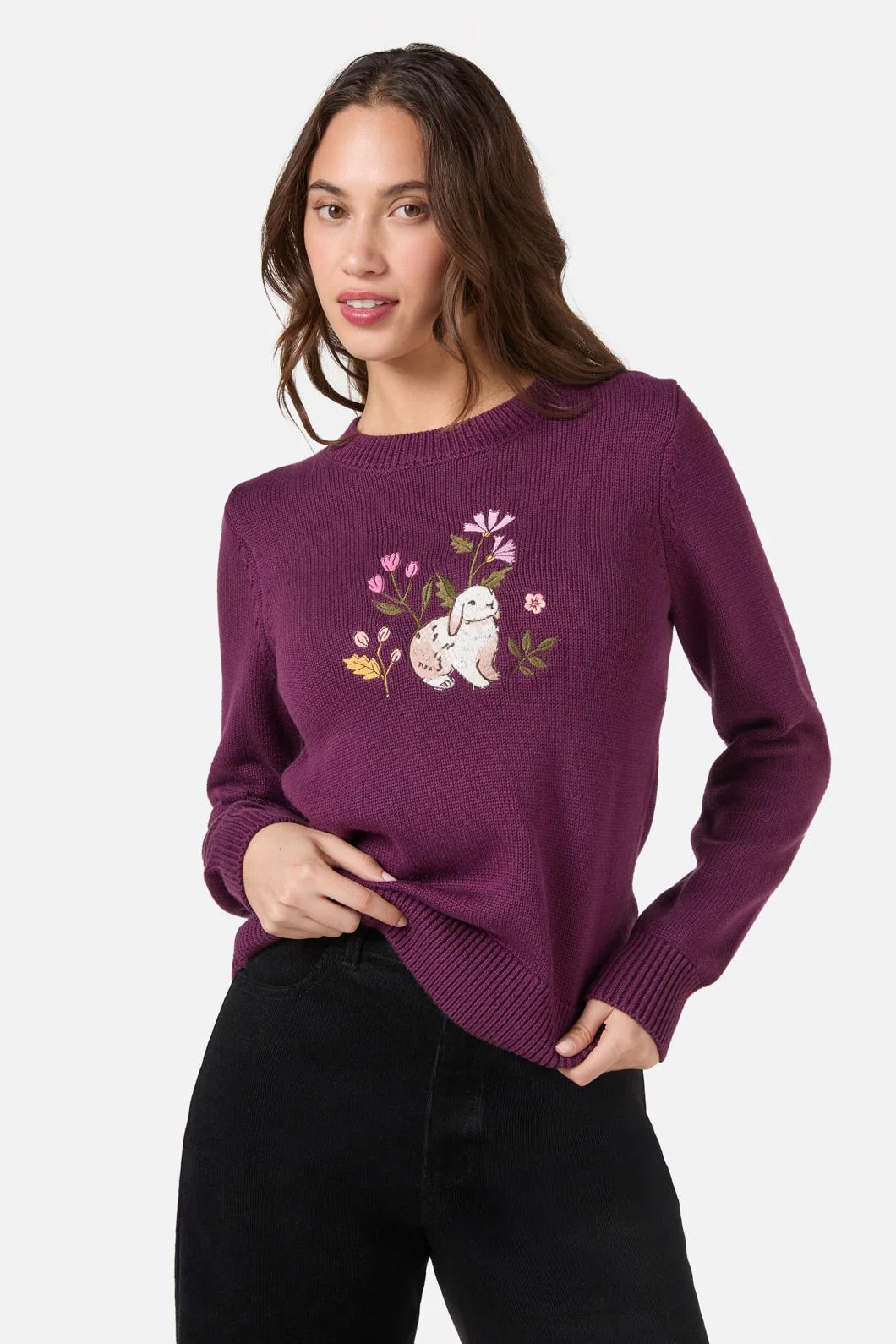 Rabbit Embroidered Jumper