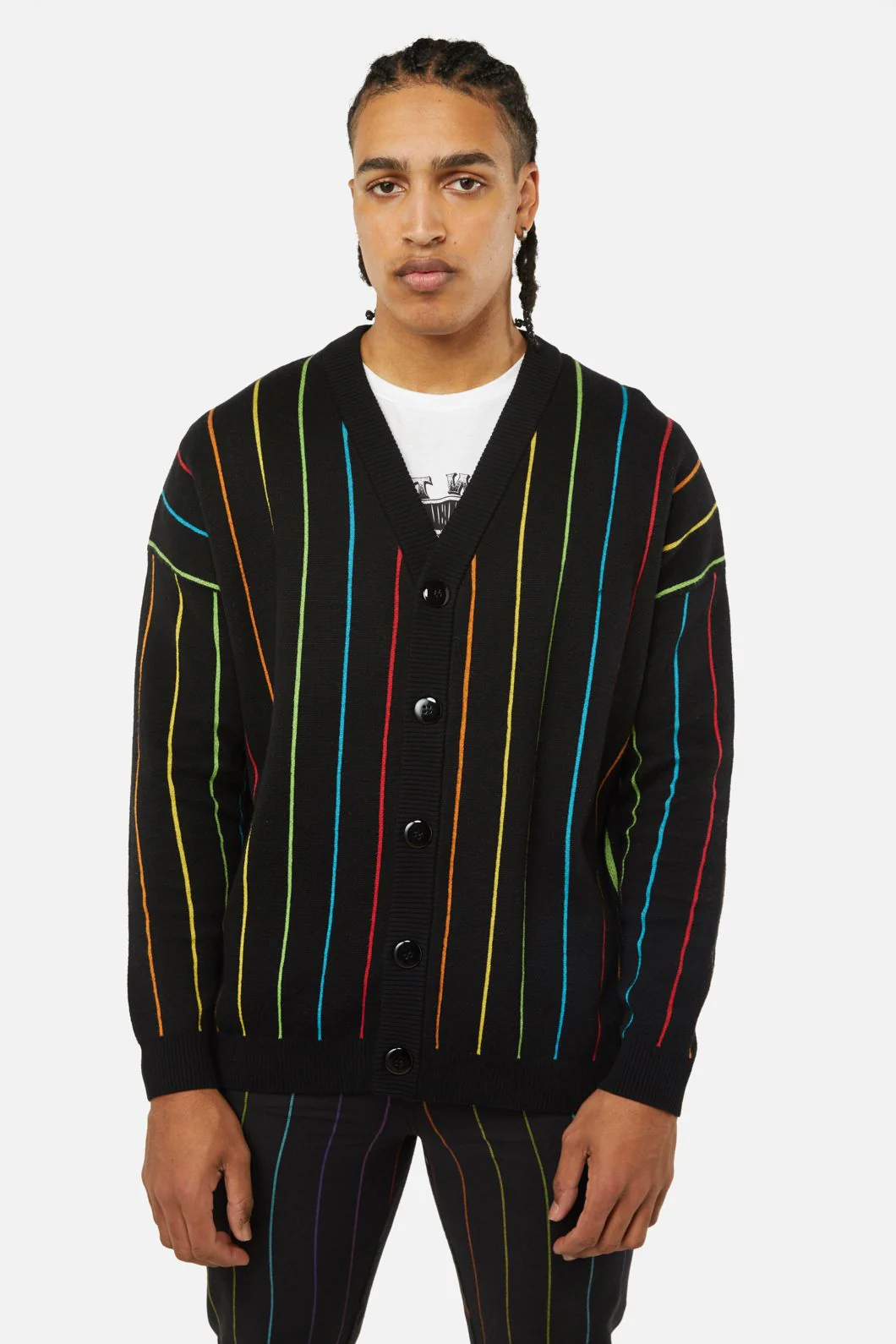 Rainbow Pin Stripe OS Cardi