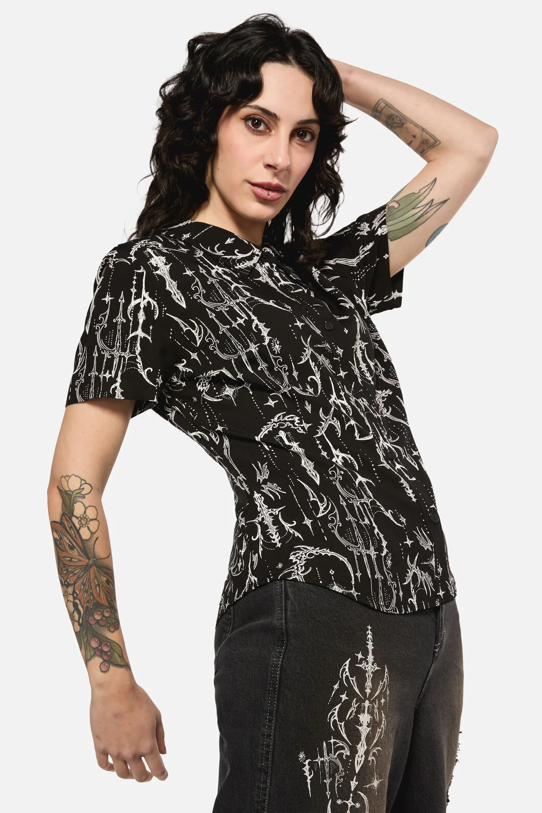 Cyber Print Viscose Blouse