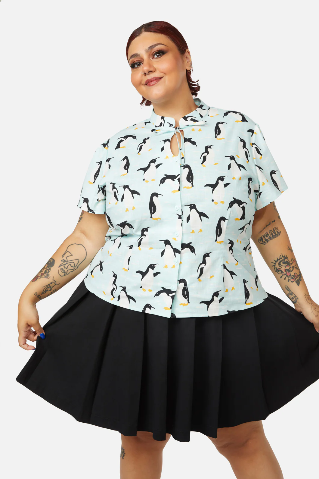 Curve Penguin Blouse