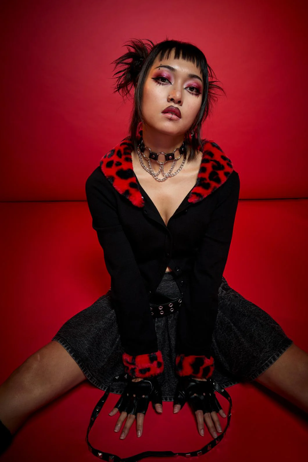 Moggy Faux Fur Trim Cardigan