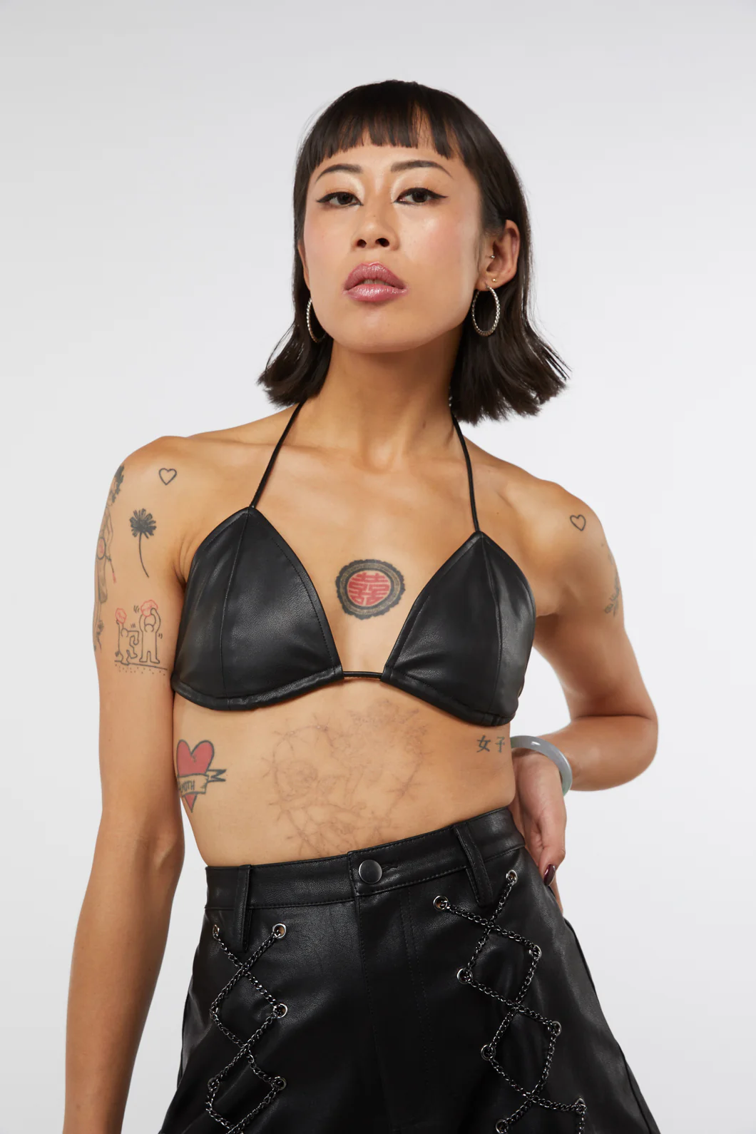 Embers PU Bikini Style Top