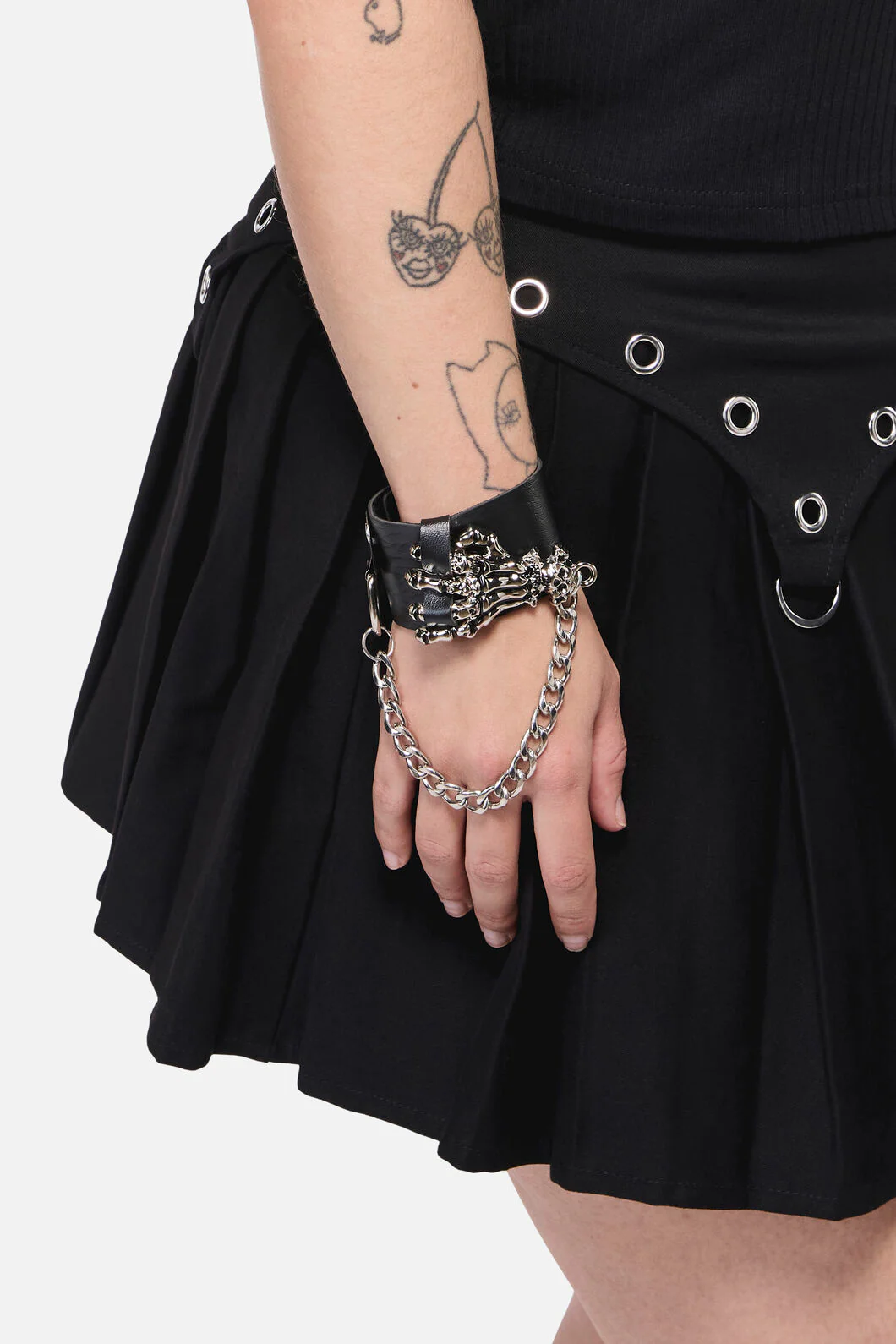 Skeleton Hand Chain Cuff