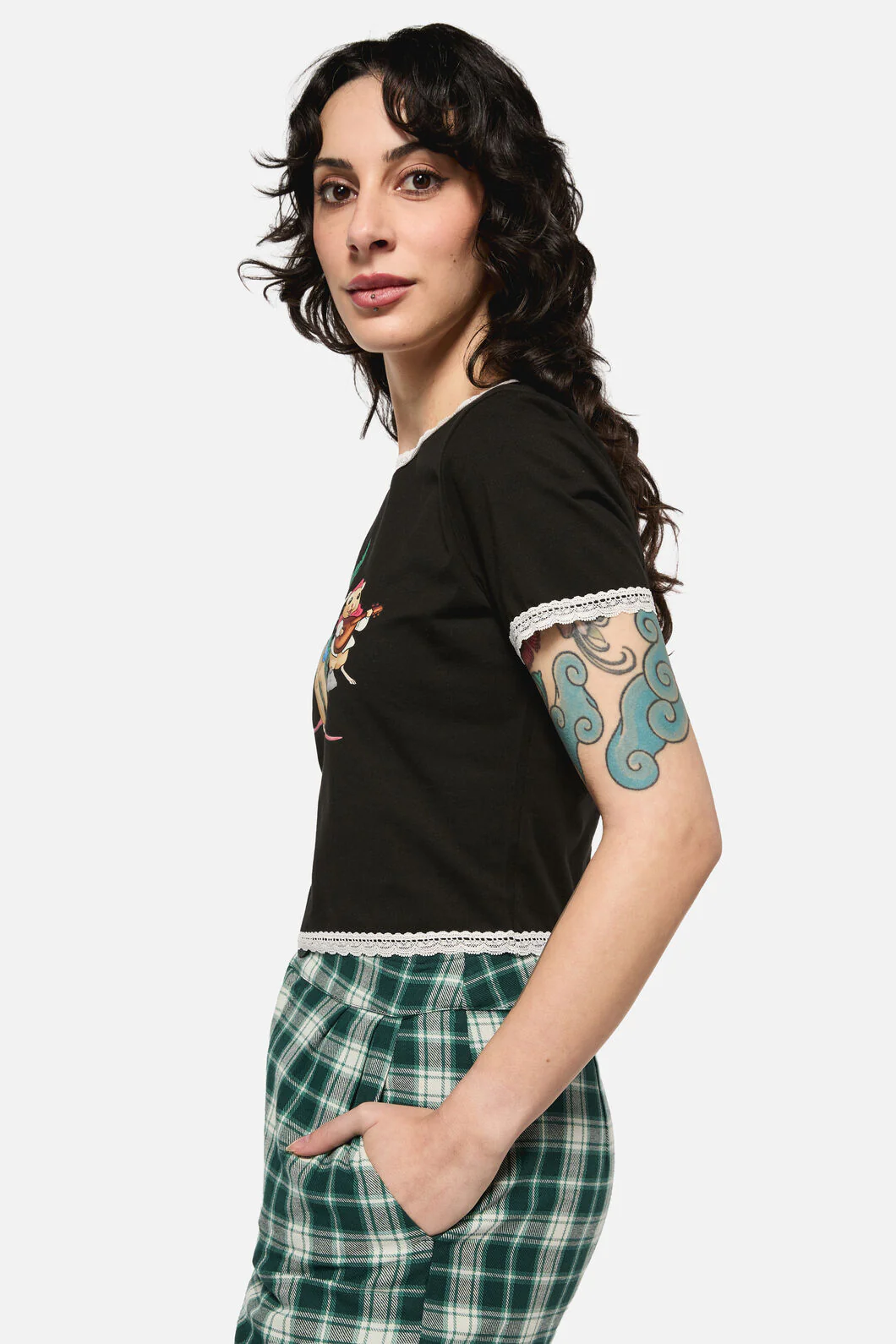 Keeper Of The Woods Lace Trim T-Shirt