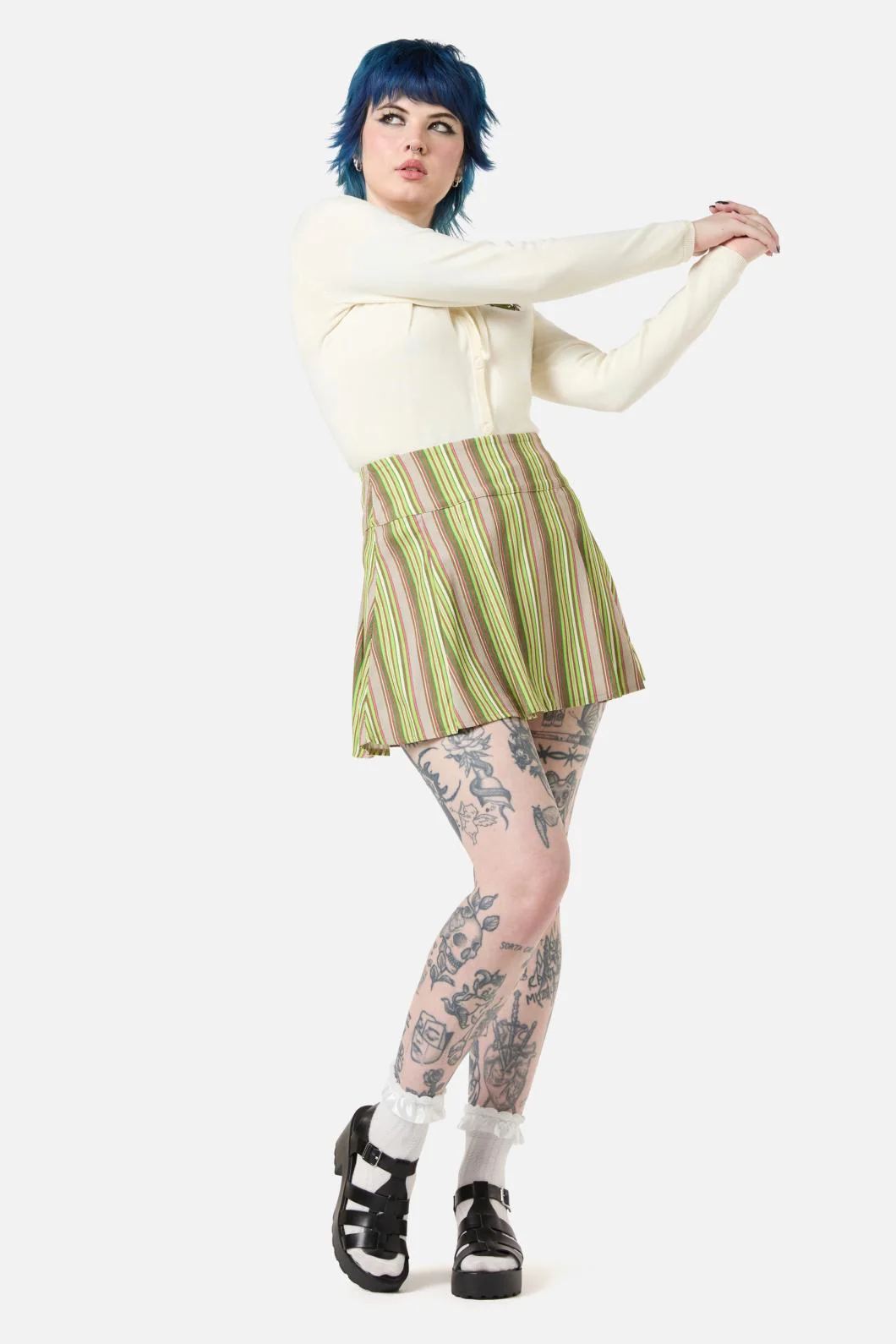 Homily Stripe Cord Skirt