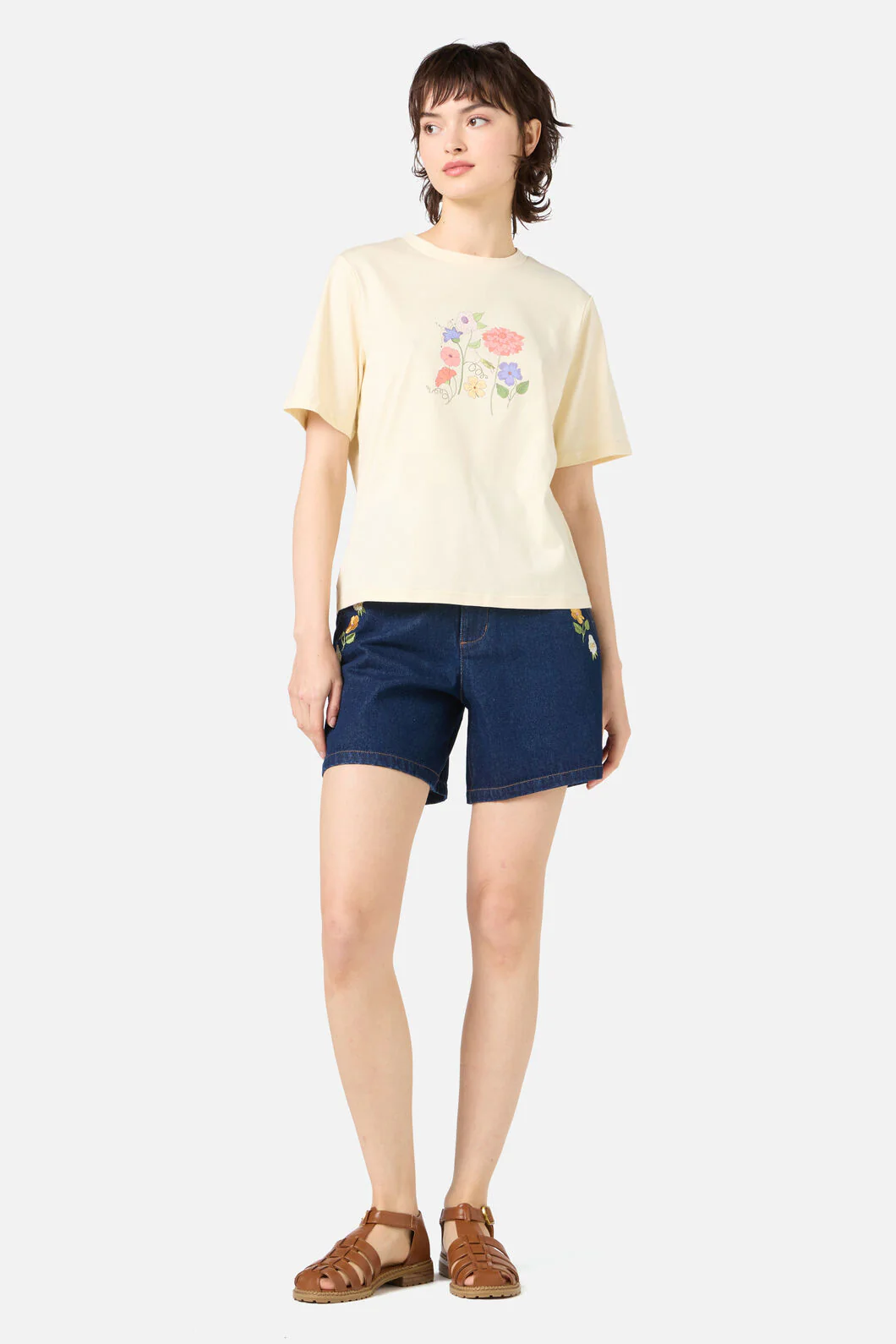 Grasshopper Floral Relaxed Tee