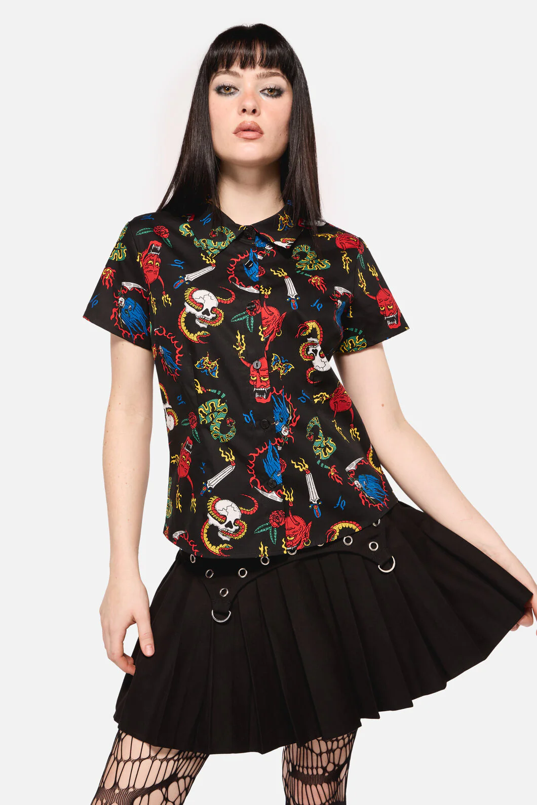 Dangerous Grunge Print Blouse