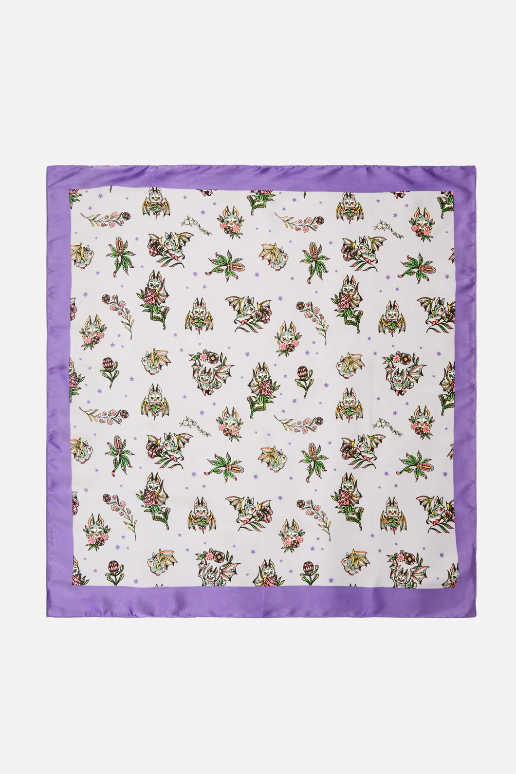 Fruity Bats Satin Scarf