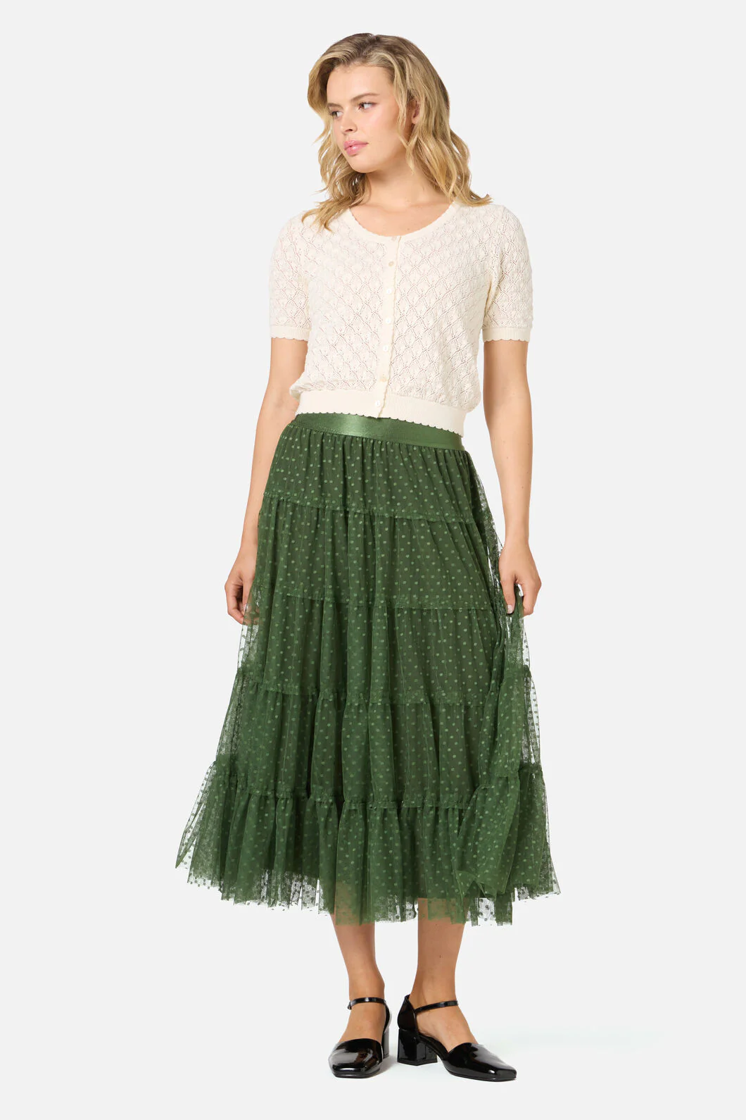 Avery Tulle Midi Skirt