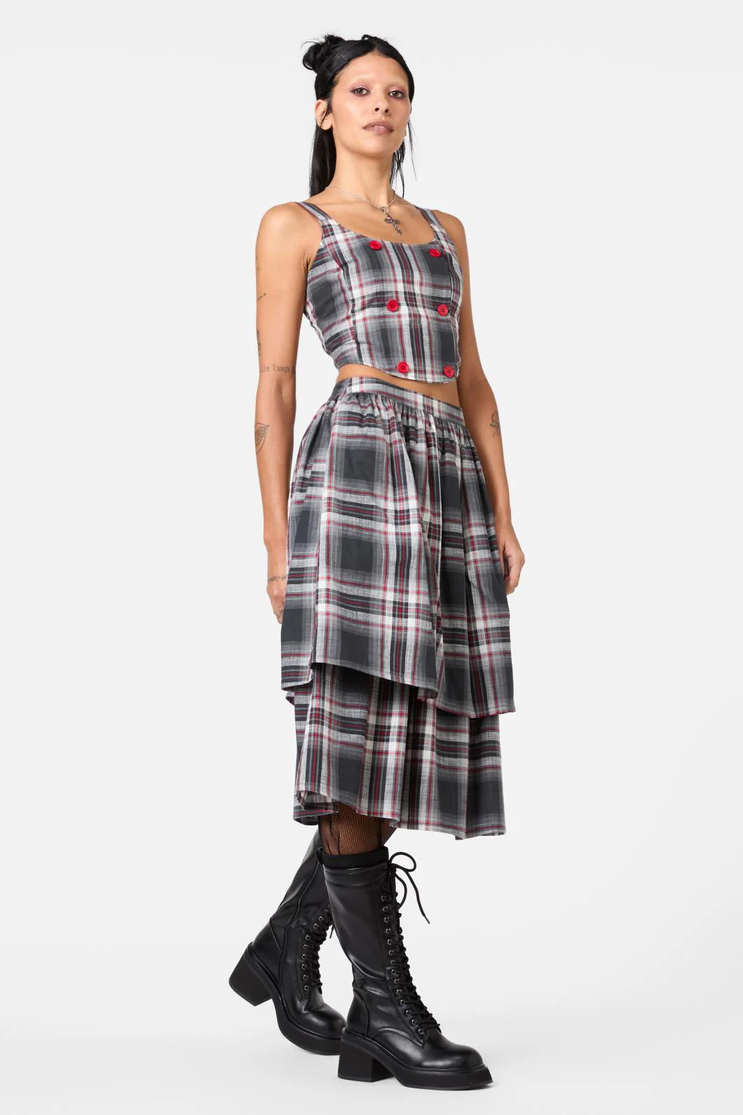 Moggy Tartan DB Corset Top