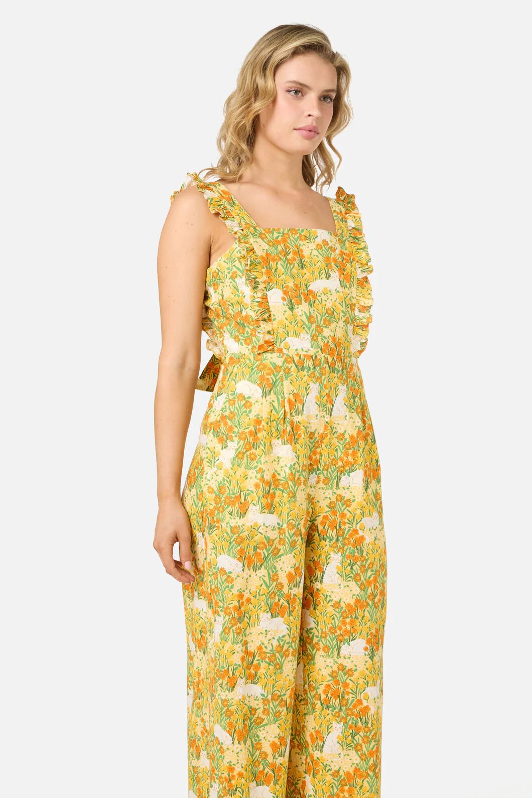 Cat & Flora Tie Back Jumpsuit