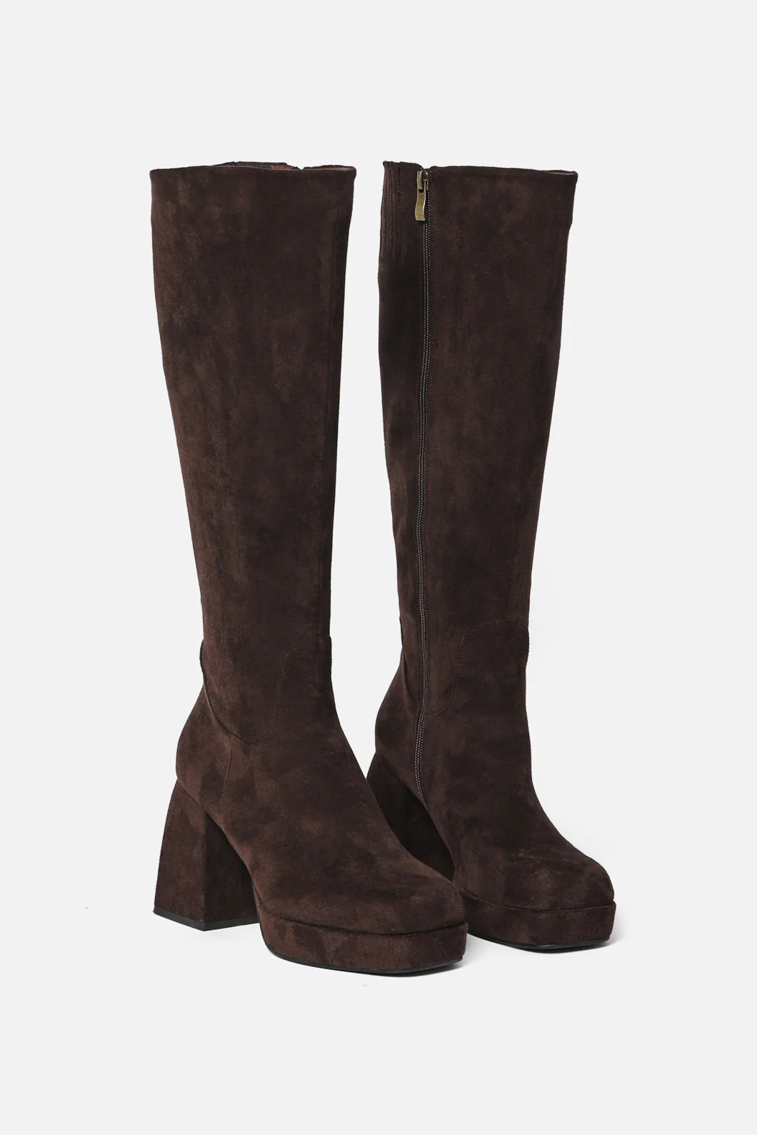 Suede Look Knee High Boot