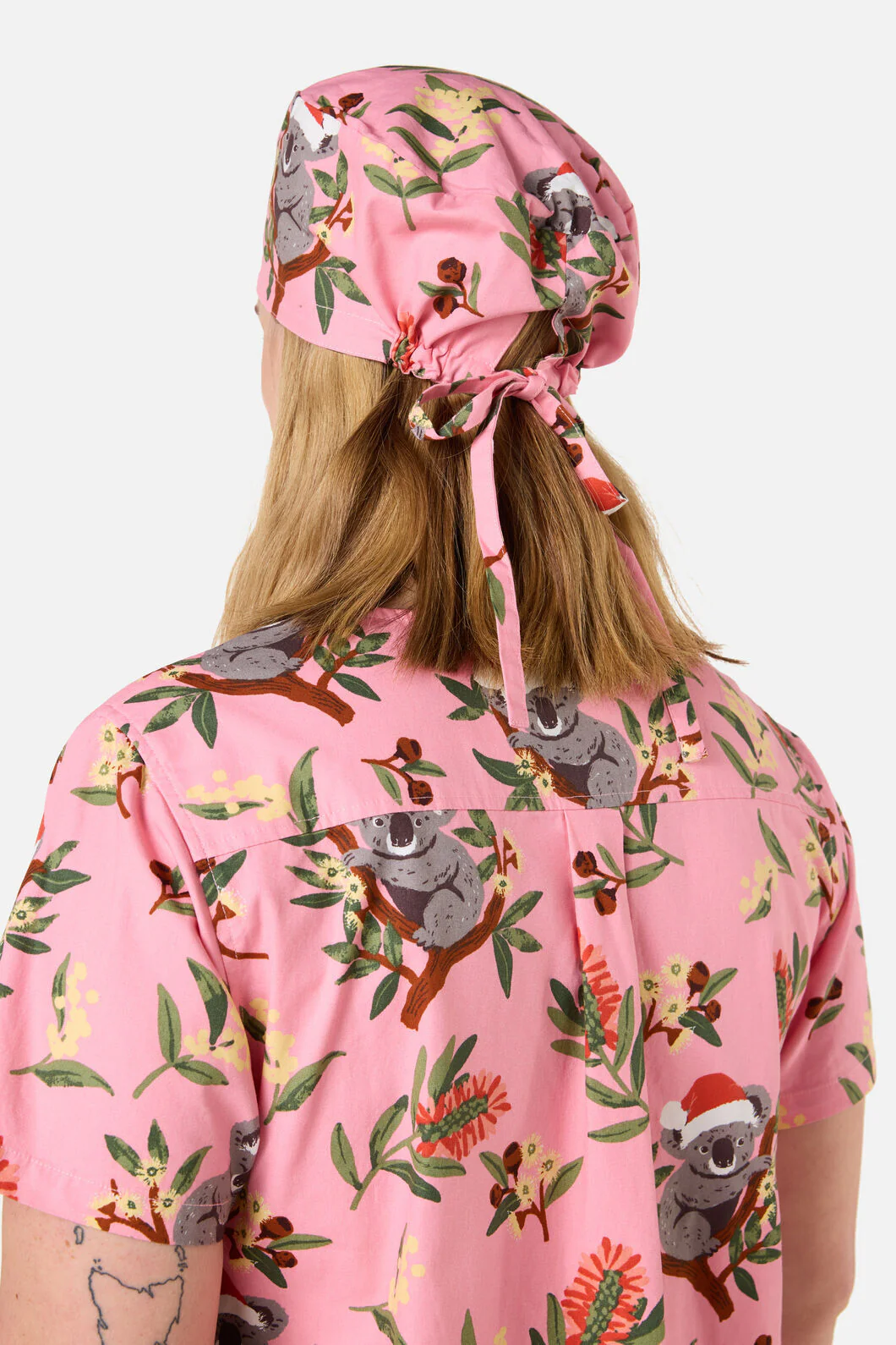 Christmas Koala Pink Scrub Hat