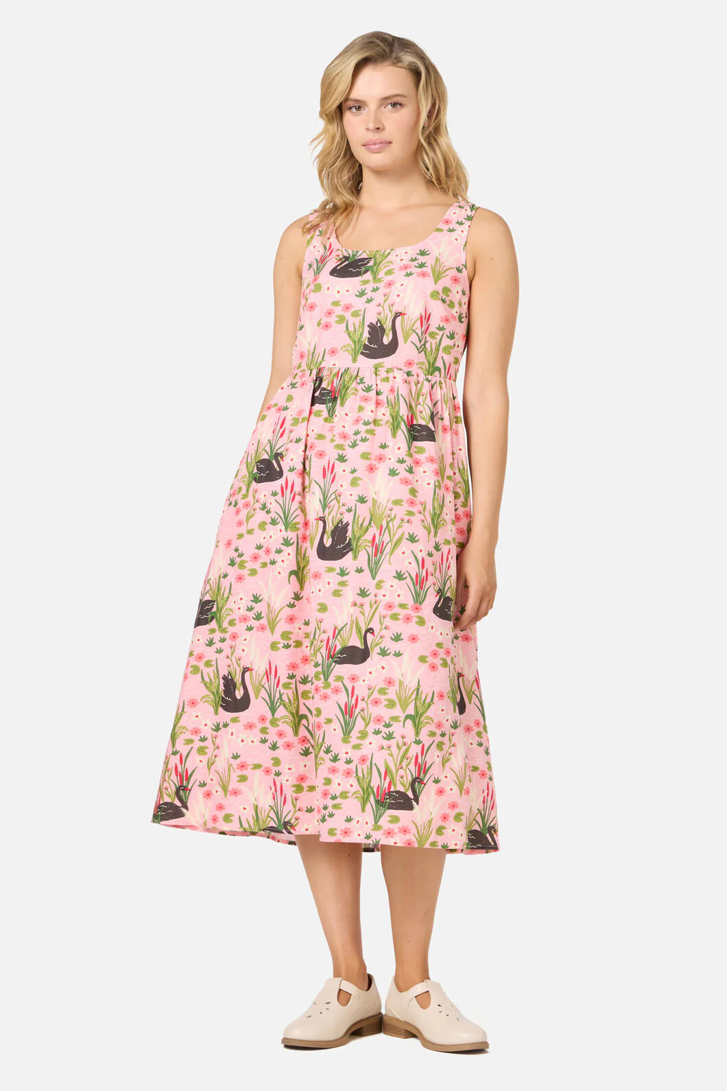 Pretty Swan Midi Dress