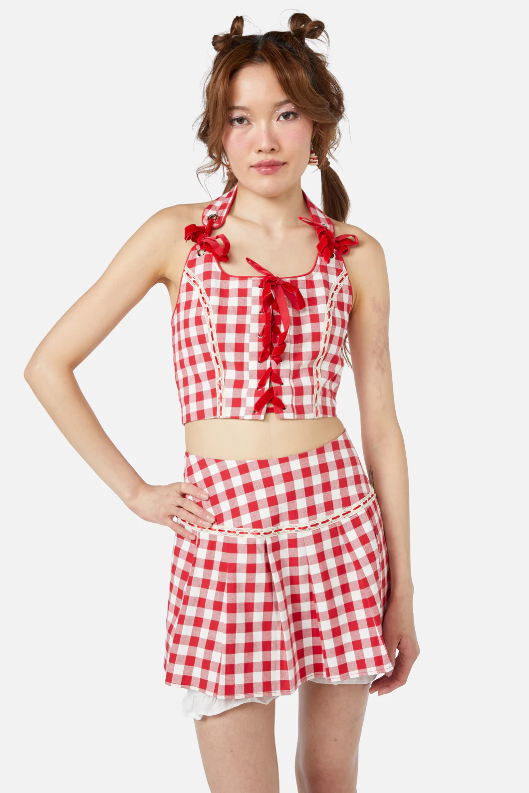 Jam Gingham Corset Top