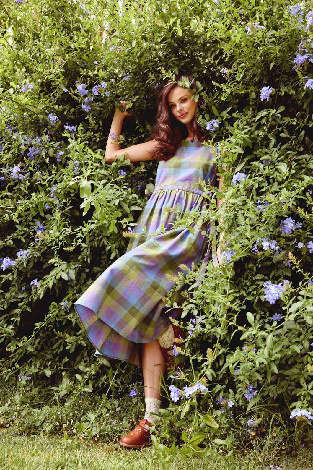 Maxine Check Midi Dress