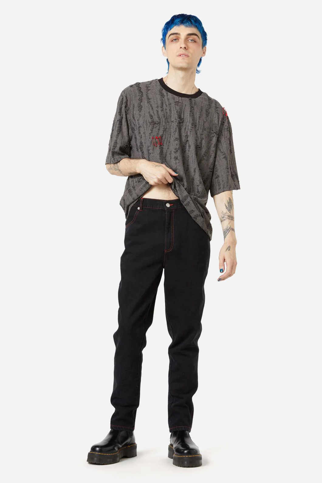 Contrast Stitch Unisex Skinny