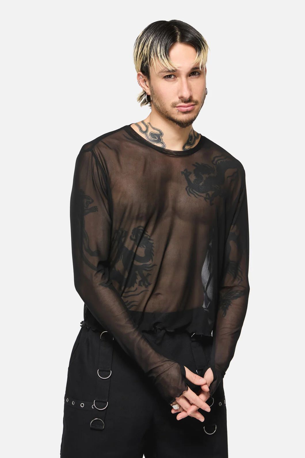 Batz Cropped Mesh Top