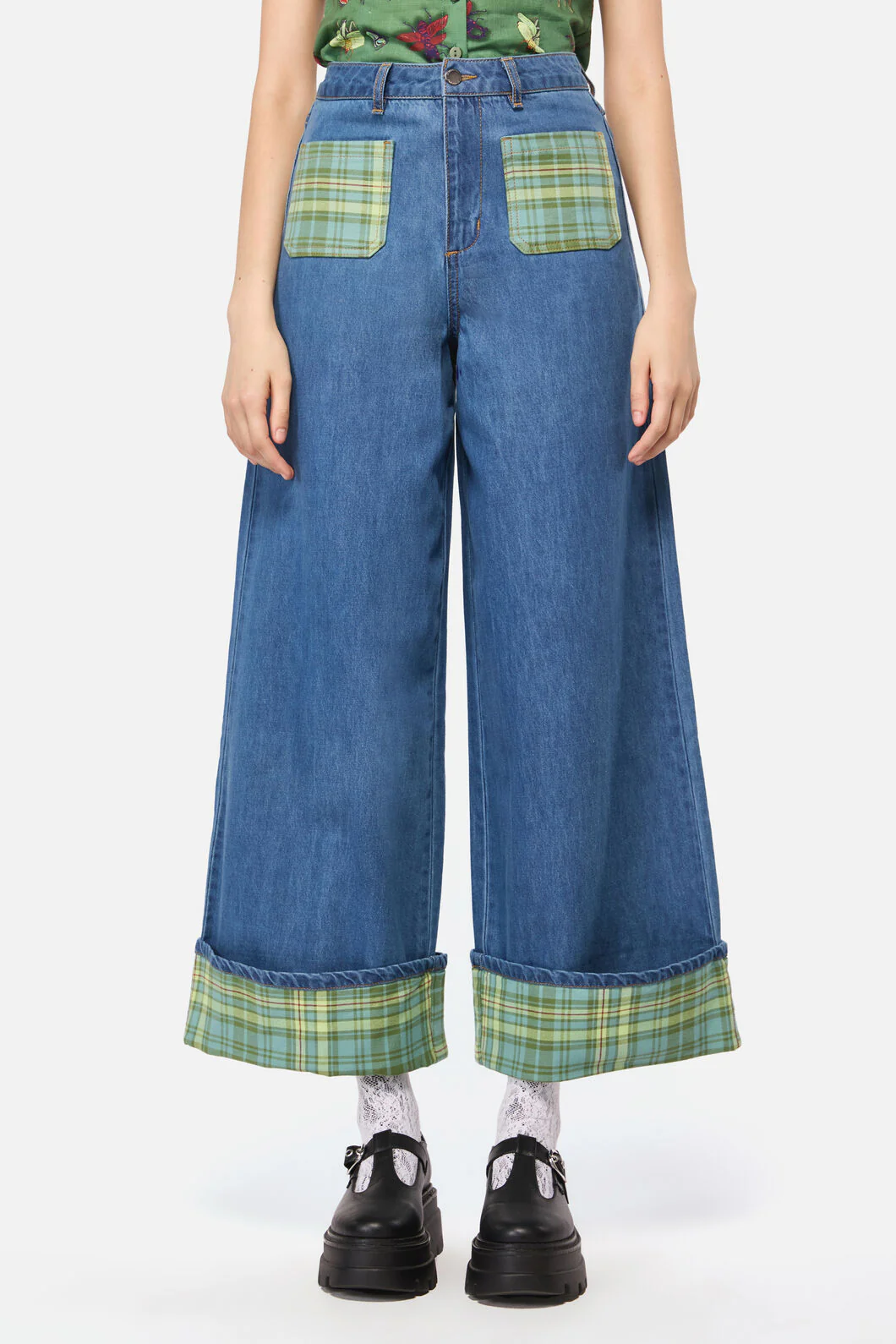 Insect Obsessed Tartan Cuff Jean