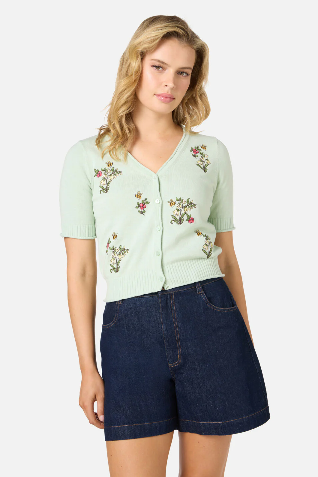 Libby Bee Embroidered Cardigan
